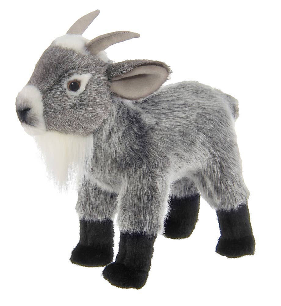 Plush Silver and Black Pygmy Goat by Bearington Lifelike! *、mySite、g9winljtr