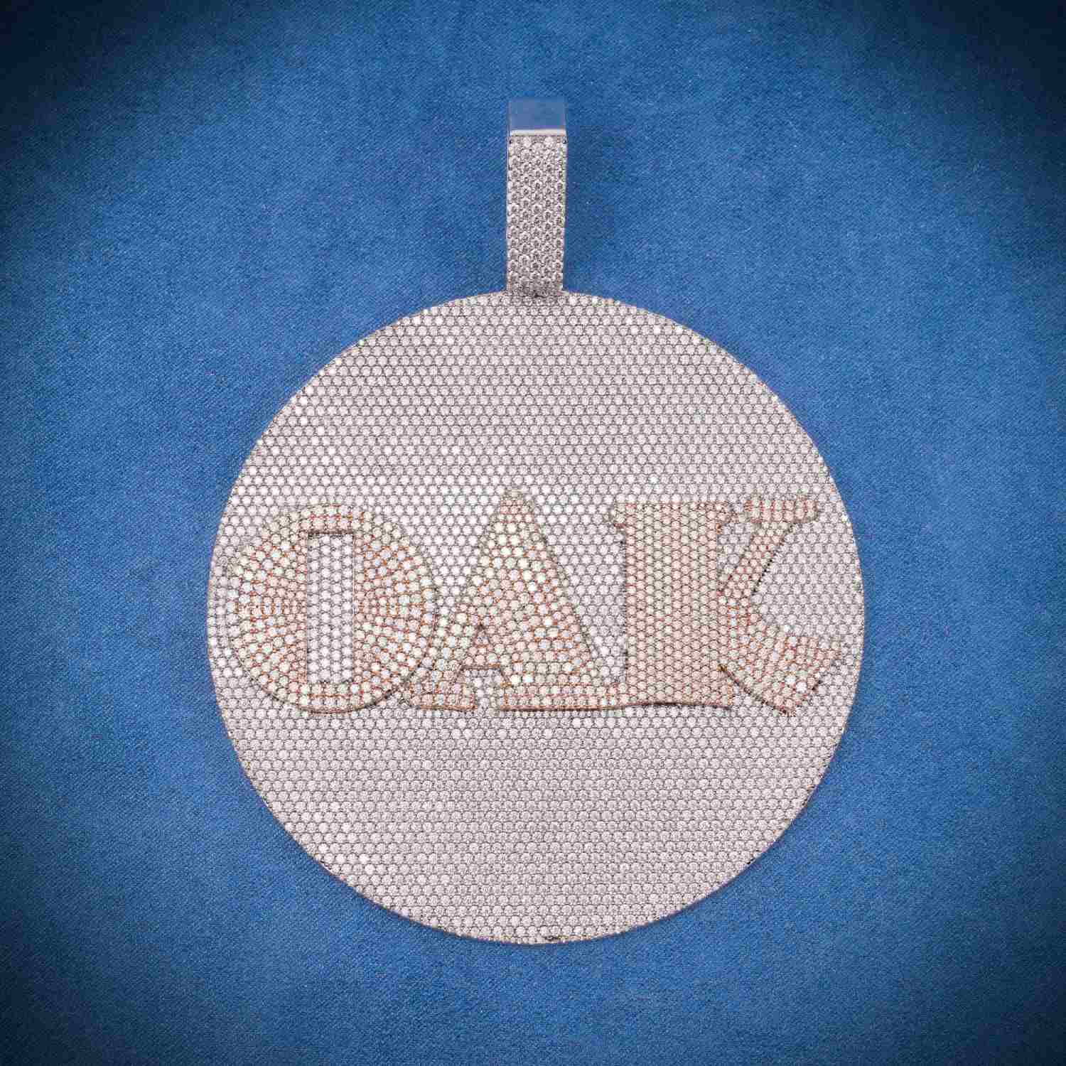 Custom Moissanite Circle Pendant 14k Gold、mySite、hinf8tx79