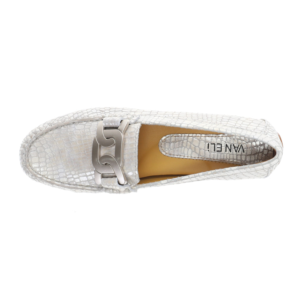 Aiker Metallic Snake Print Slip On Moccasins、mySite、gtrtttuynbv