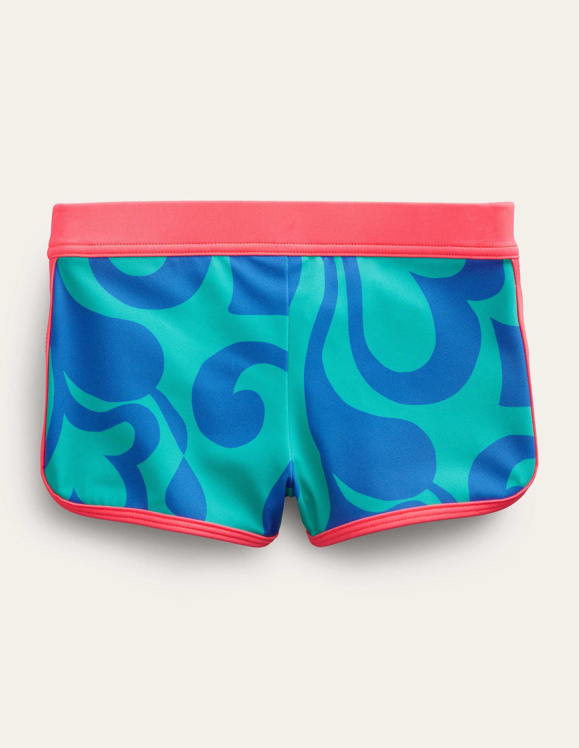  Patterned Swim Shorts-Tropical Green Summer Stencil、mySite、ashleygrahame