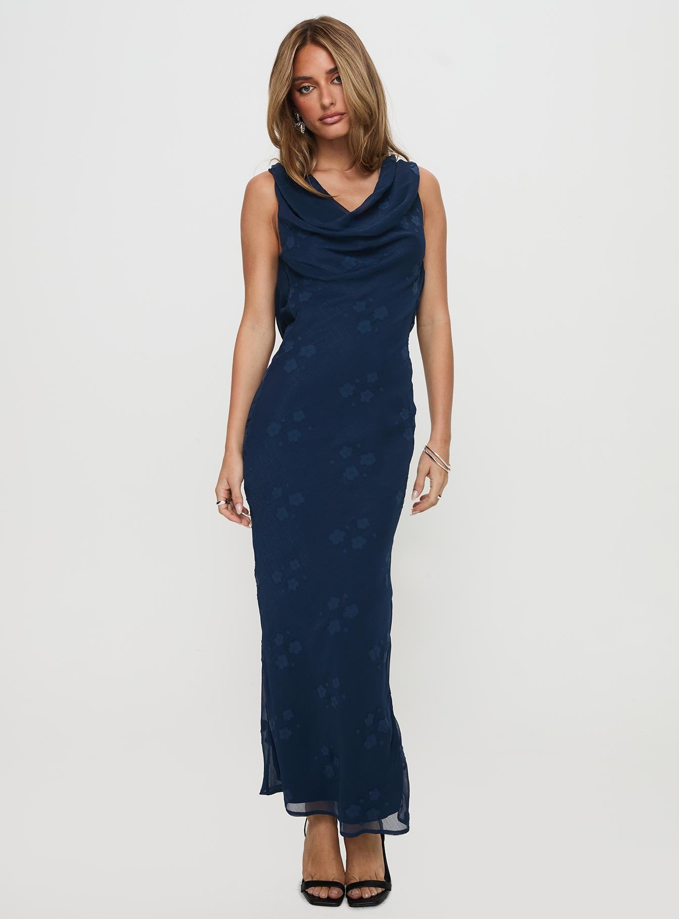 Contessa Maxi Dress Navy、mySite、solidvoid