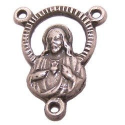Sacred Heart with Mary Center piece - Pewter(1.7 cm-0.7)、mySite、topwebapps