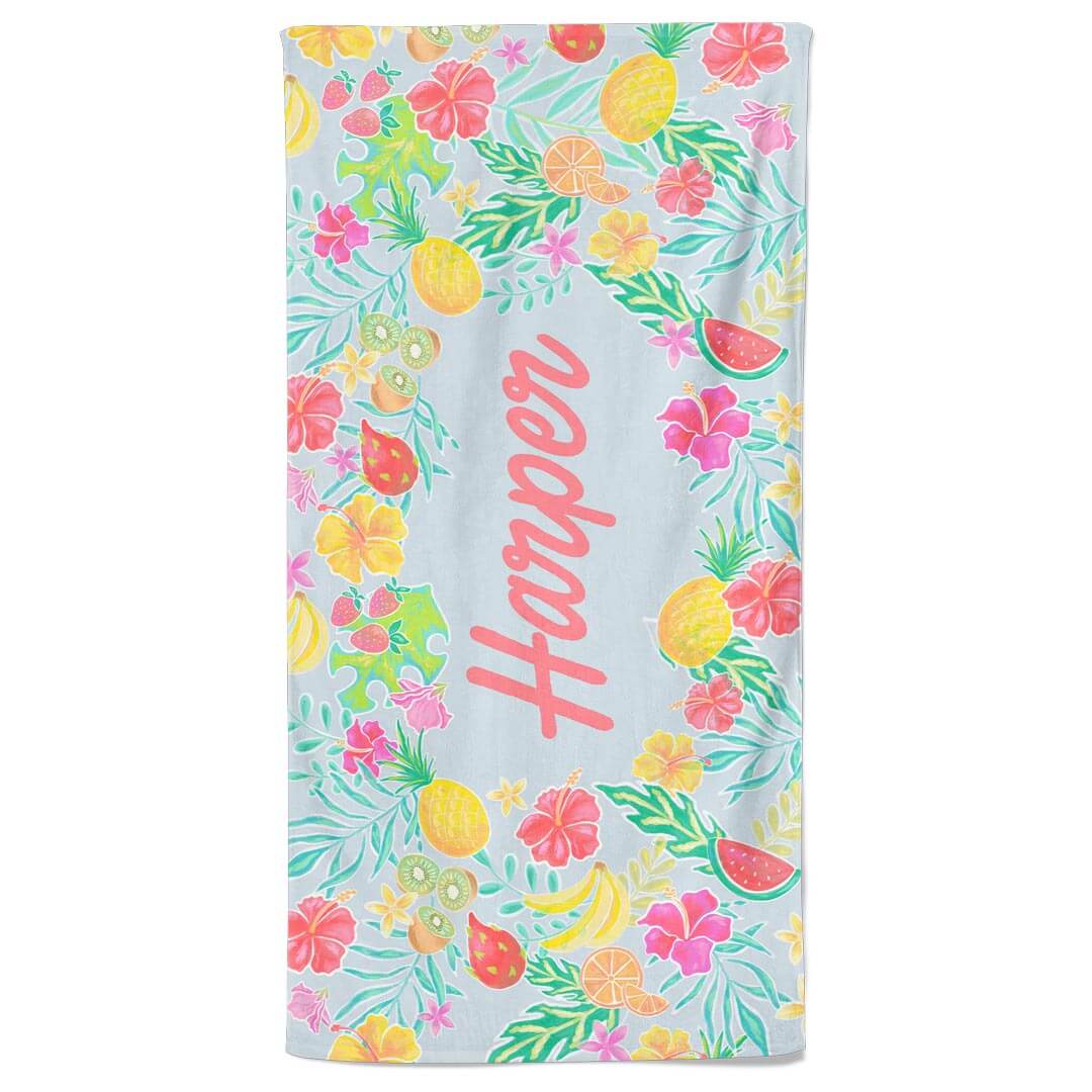  Tropical Paradise Personalized Kids Beach Towel、mySite、layawaytickets