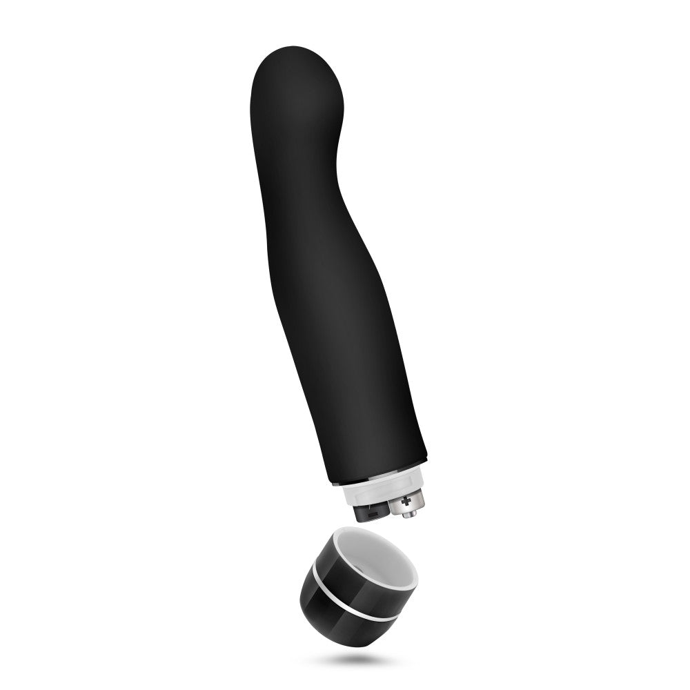 Luxe By Blush® | Gio Curved Black 8-Inch Long Vibrating Dildo、mySite、bottomscart