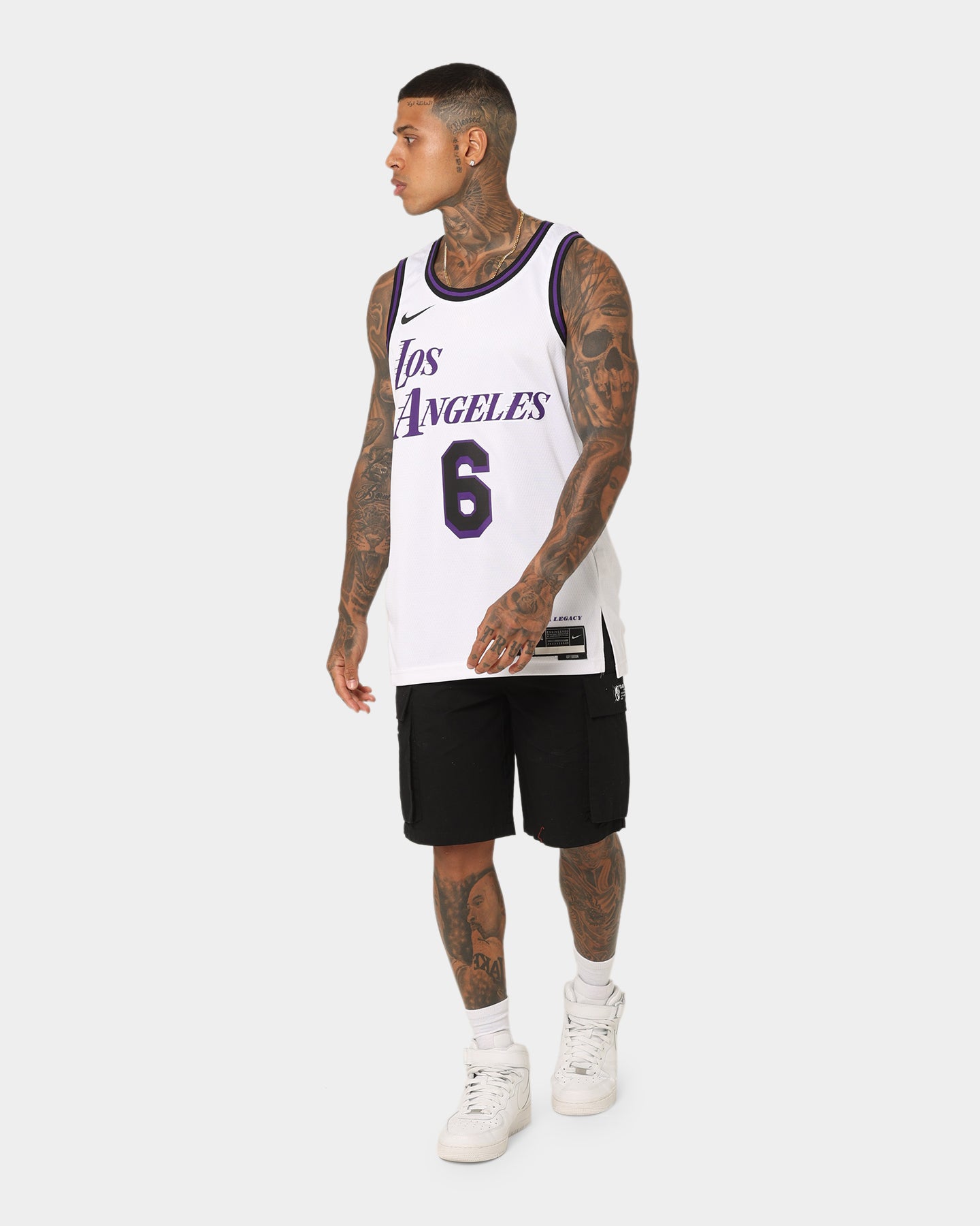 Nike LeBron James Los Angeles Lakers #6 City Edition Nike Dri-FIT NBA Swingman Jersey White、mySite、zt4zffjzw