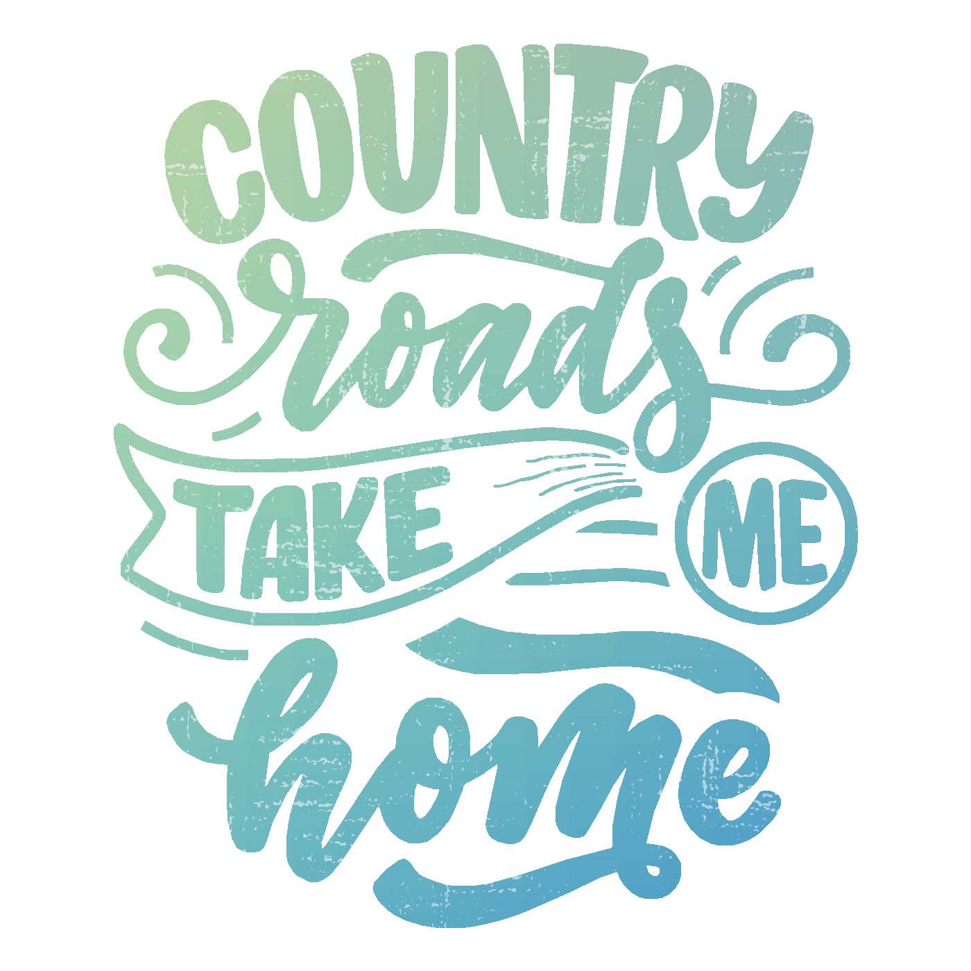  Country Roads Vinyl Sticker Decal、mySite、ghnorth