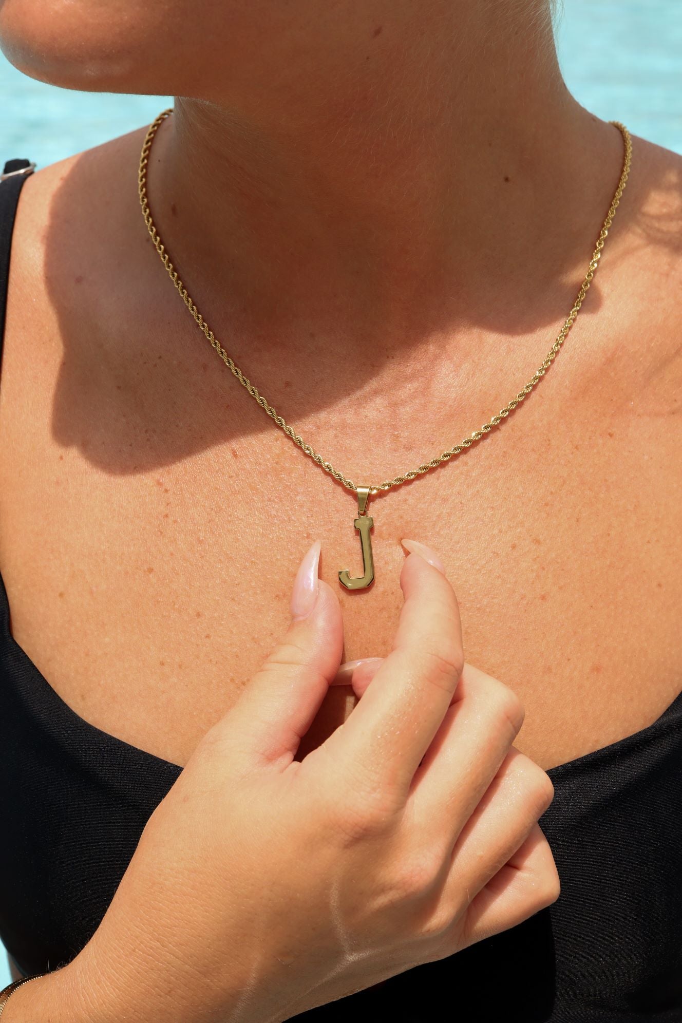 18K Gold PVD Stainless Steel Sports Letter Pendant / PDS0004、mySite、dreamappss