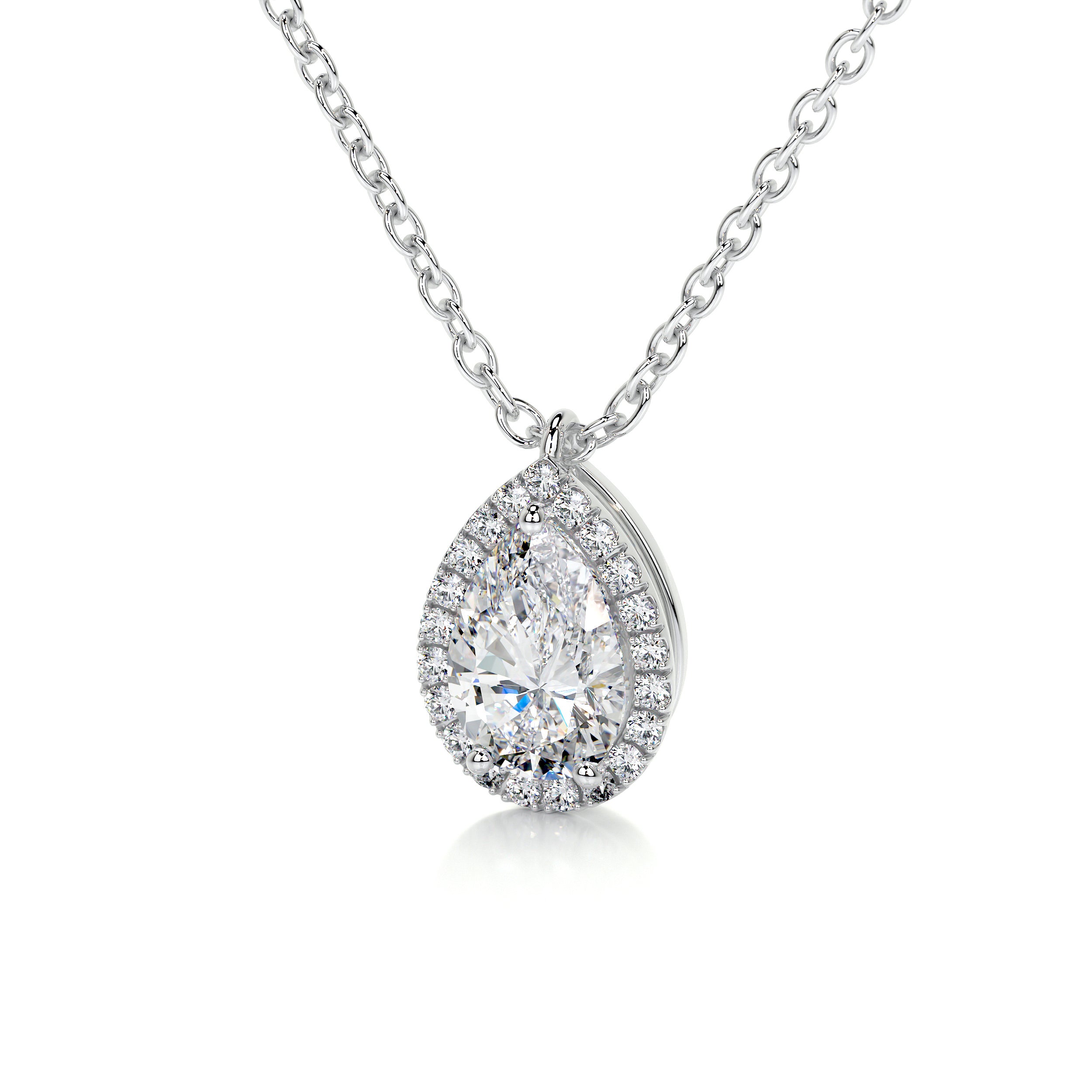 Nancy Lab Grown Diamond Pendant -18K White Gold、mySite、hinf8tx79