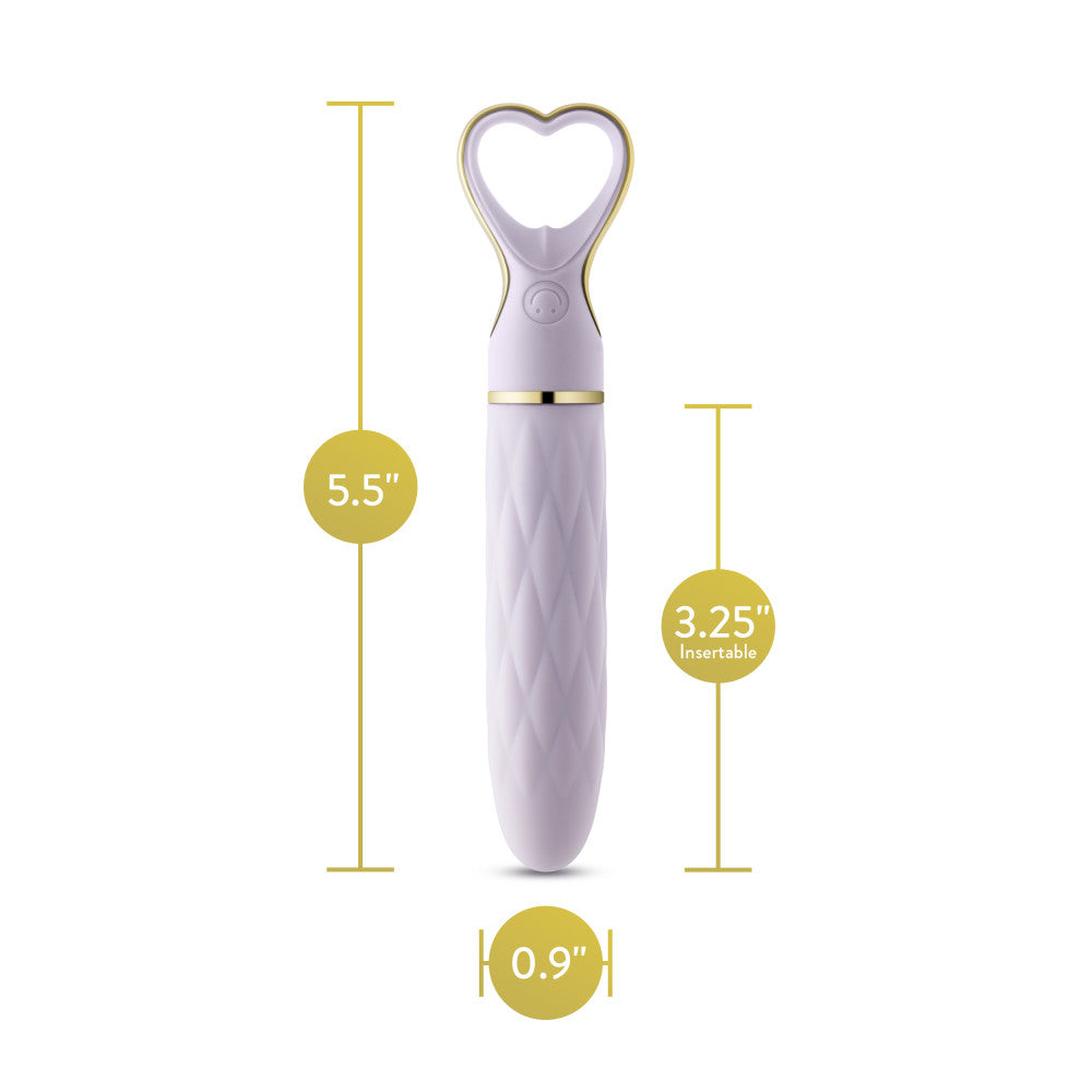 Delice™ By Blush® | Heartthrob Silicone Bullet Vibrator With Heart-Shaped Handle – Lavender Love、mySite、bottomscart