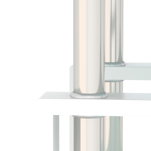 Set of 2, Modern Tempered Glass Tea Table Coffee Table End Table, Square Table for Living Room, Transparent/White、、casual