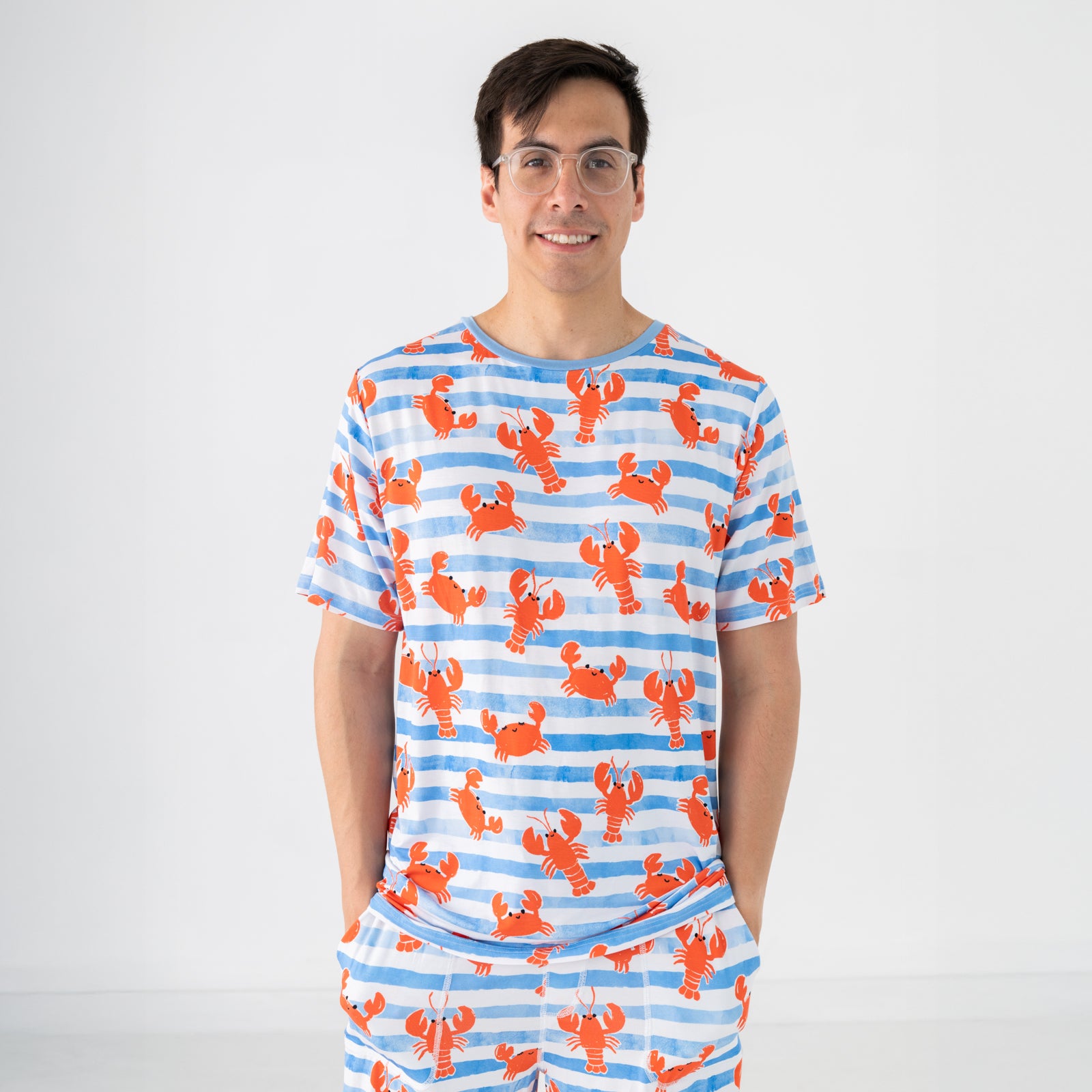 Crustacean Crew Men's Short Sleeve Pajama Top、mySite、g9winljtr