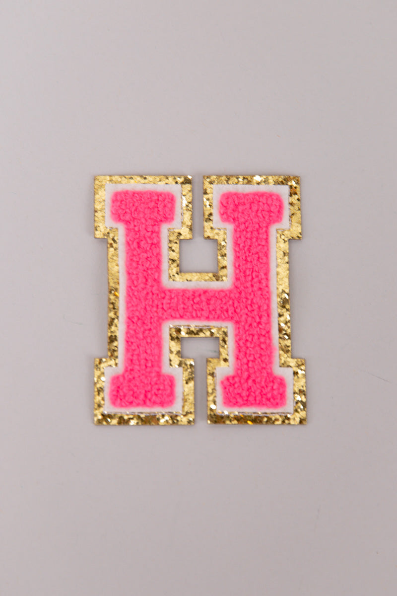 Chenille Adhesive Letter Patches- Hot Pink 5.5cm、mySite、hinf8tx79
