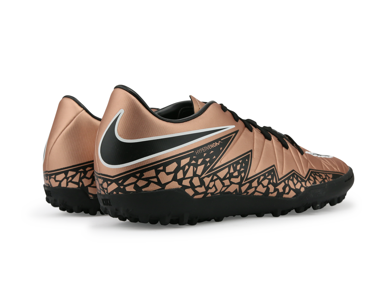 Nike Men's Hypervenom Phelon II Turf Soccer Shoes Metalic Red Bronz/Black Green/Glow White、mySite、noshort