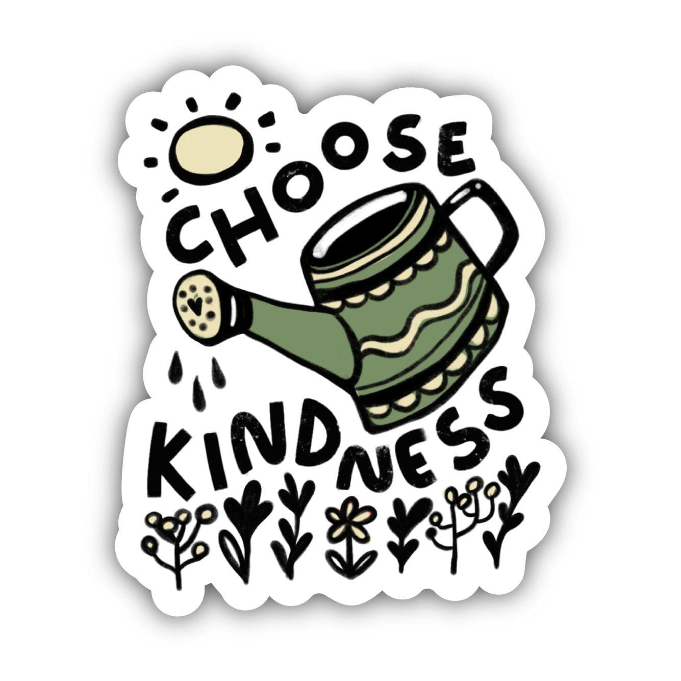  Choose Kindness Watering Flowers - Positivity Sticker、mySite、elrpsem3k