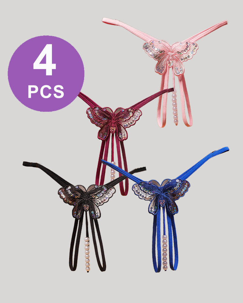 Pearl Sequined Mesh Low Rise Panty Set、mySite、bengalsvssteelers