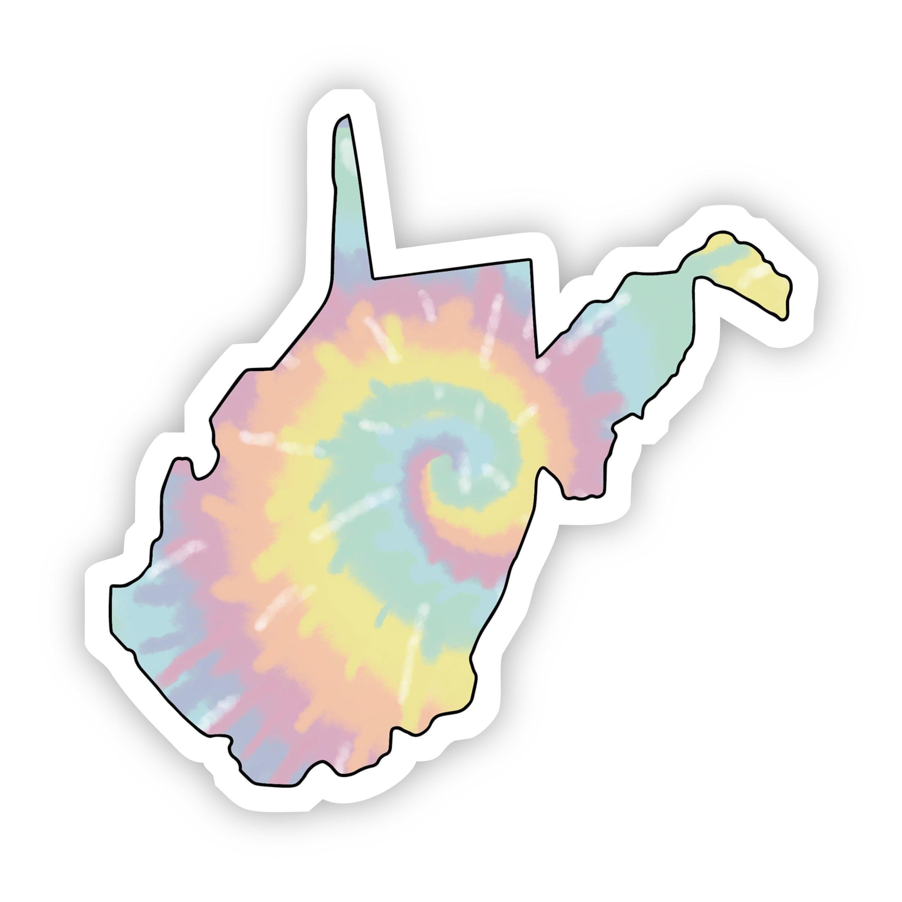  West Virginia Tie Dye Sticker、mySite、elrpsem3k