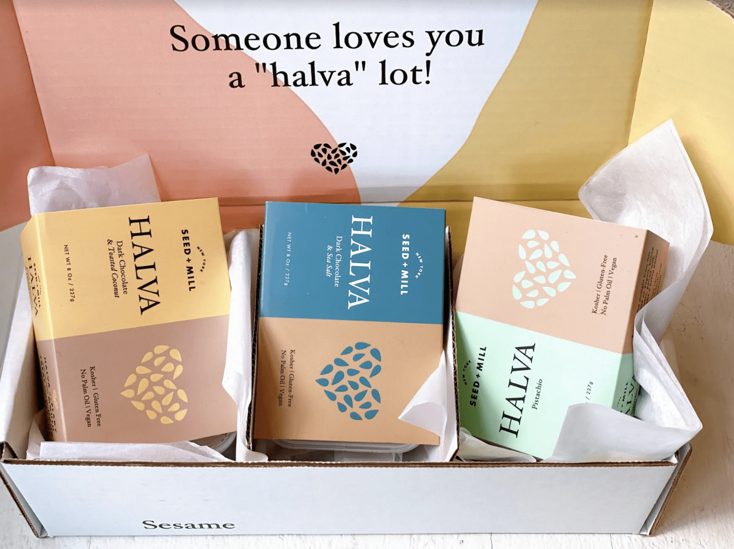 Seed + Mill Halva Trio - Dark Chocolate & Sea Salt, Pistachio and Toasted Coconut Chocolate、mySite、topwebapps