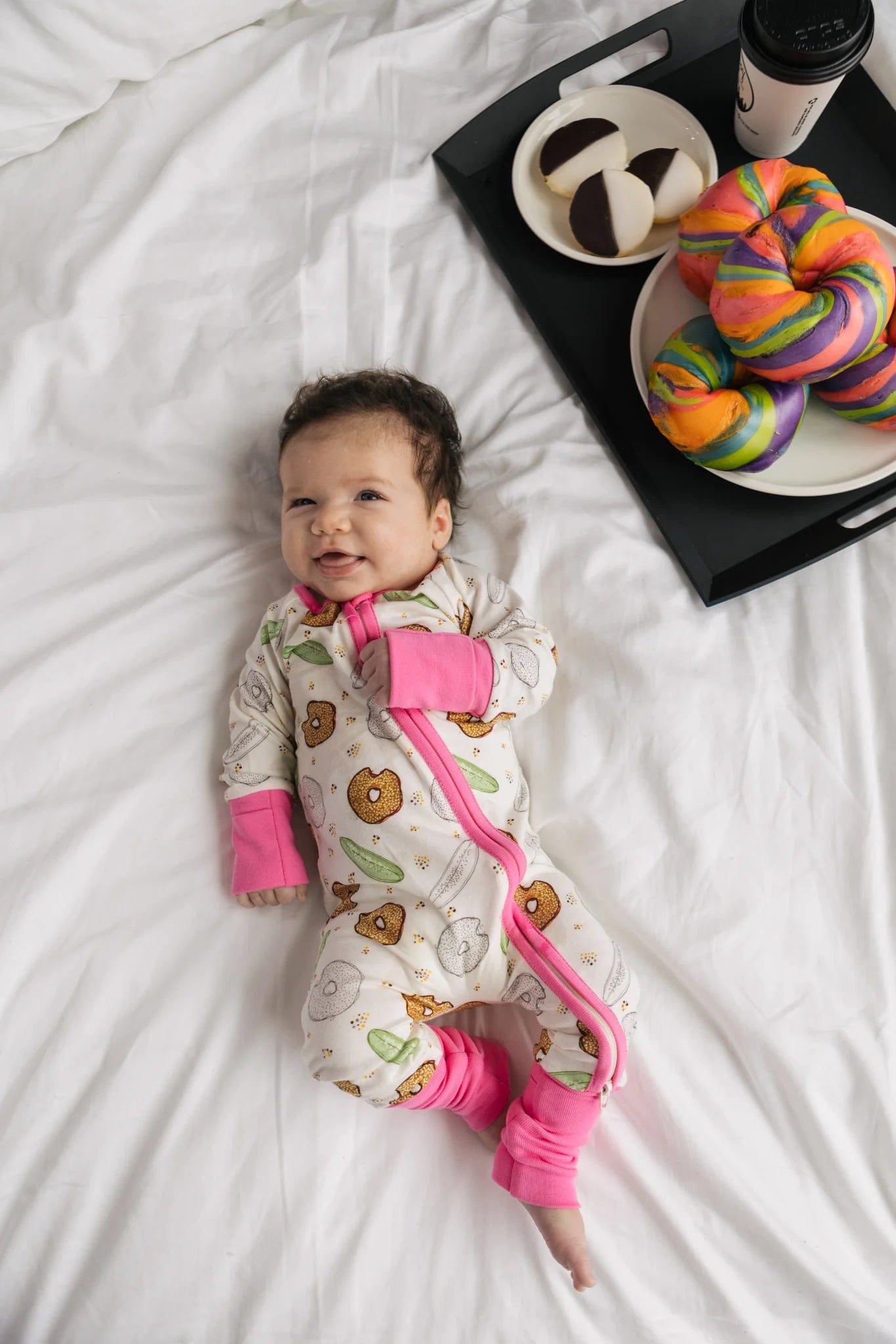 Pickle Bagel Pink Zip Up Pajamas - (Kids Unisex Sizes 3M - 24M)、mySite、topwebapps