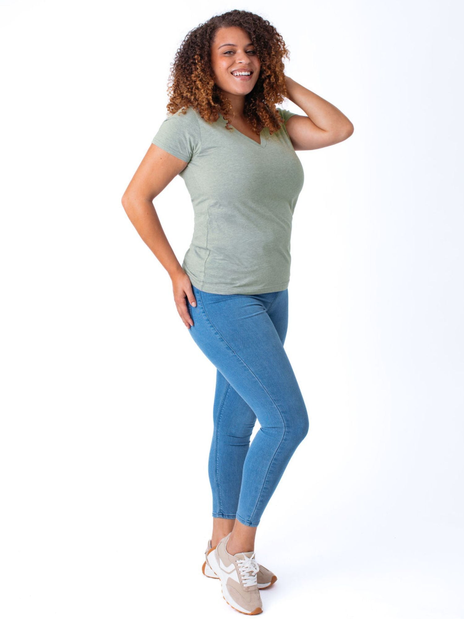  Women's Vintage Green V-Neck、mySite、ghnorth