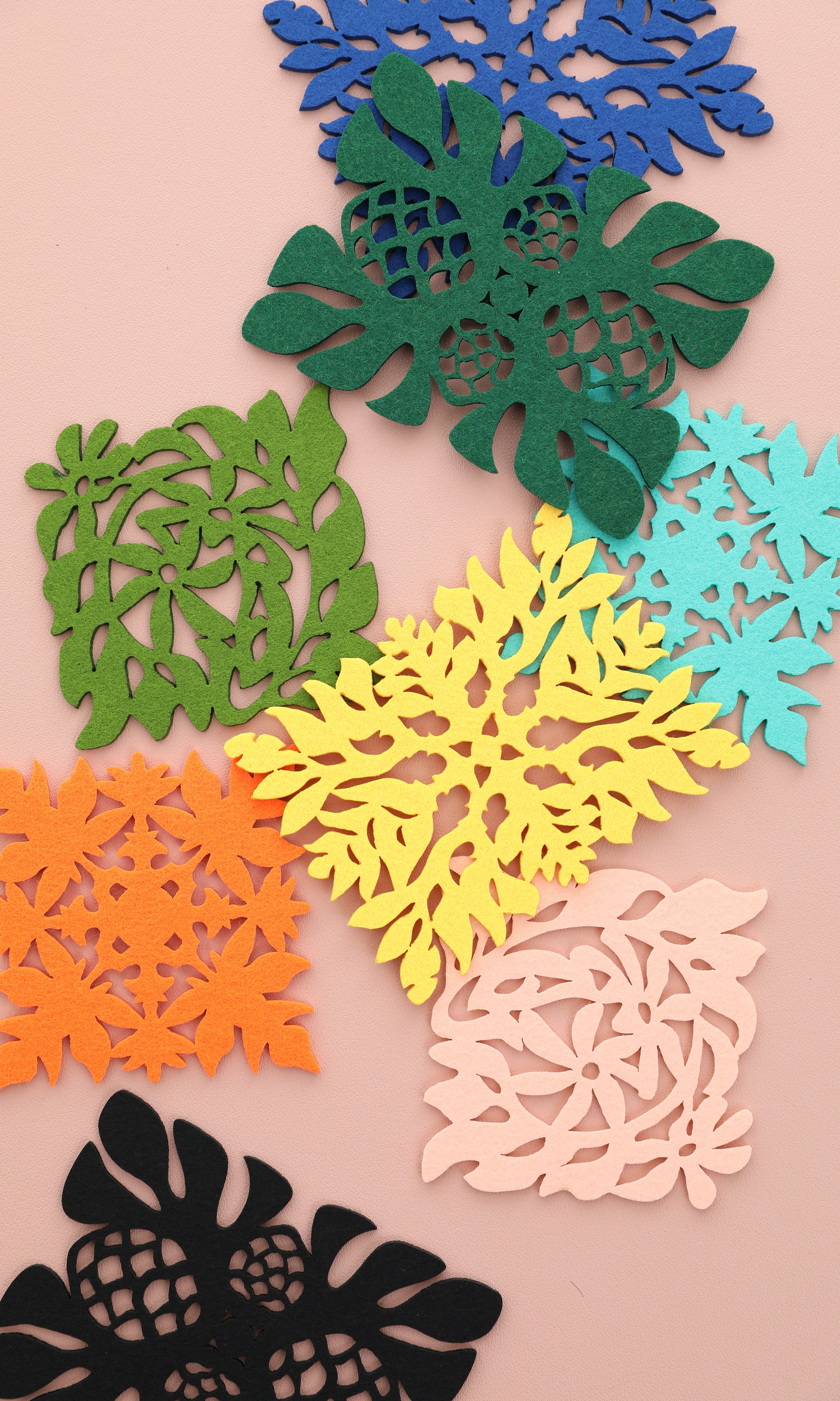 Felt Coasters Set of 4、mySite、aoinhome