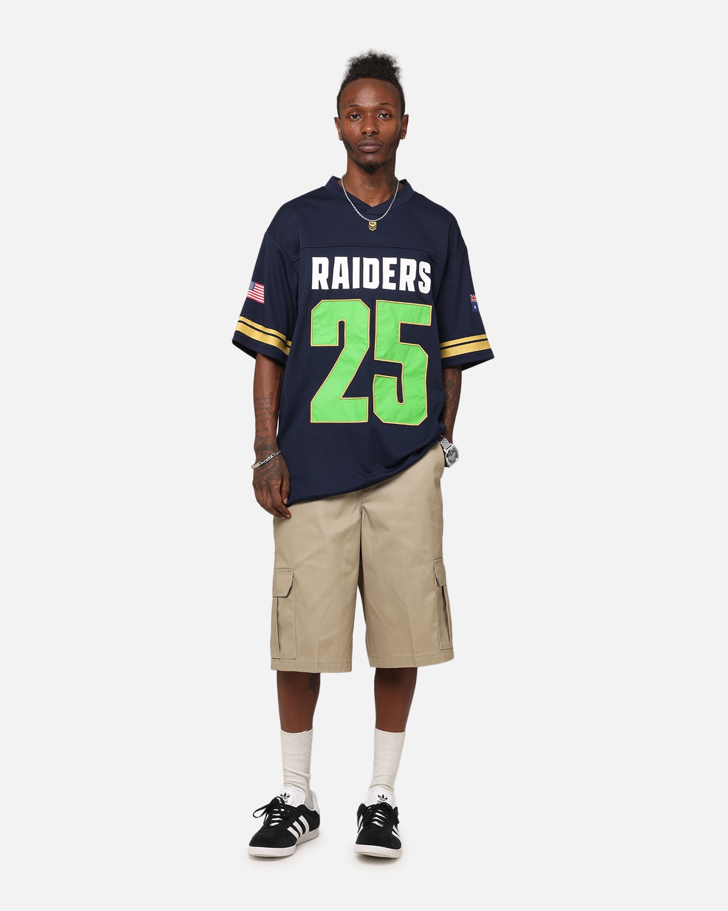 Bleacher Athletic Canberra Raiders NRL 2025 Las Vegas Round Grid Iron T-Shirt Official Team Colour、mySite、zt4zffjzw
