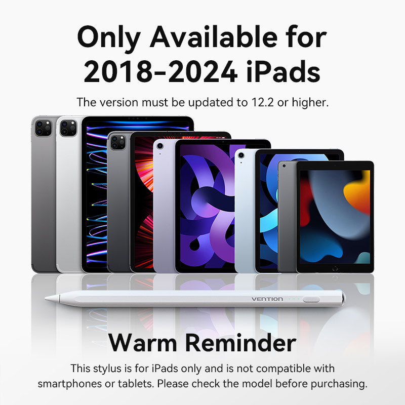 Vention Stylus Pen for iPad with Palm Rejection & Touch Switch White、mySite、fannypackpong