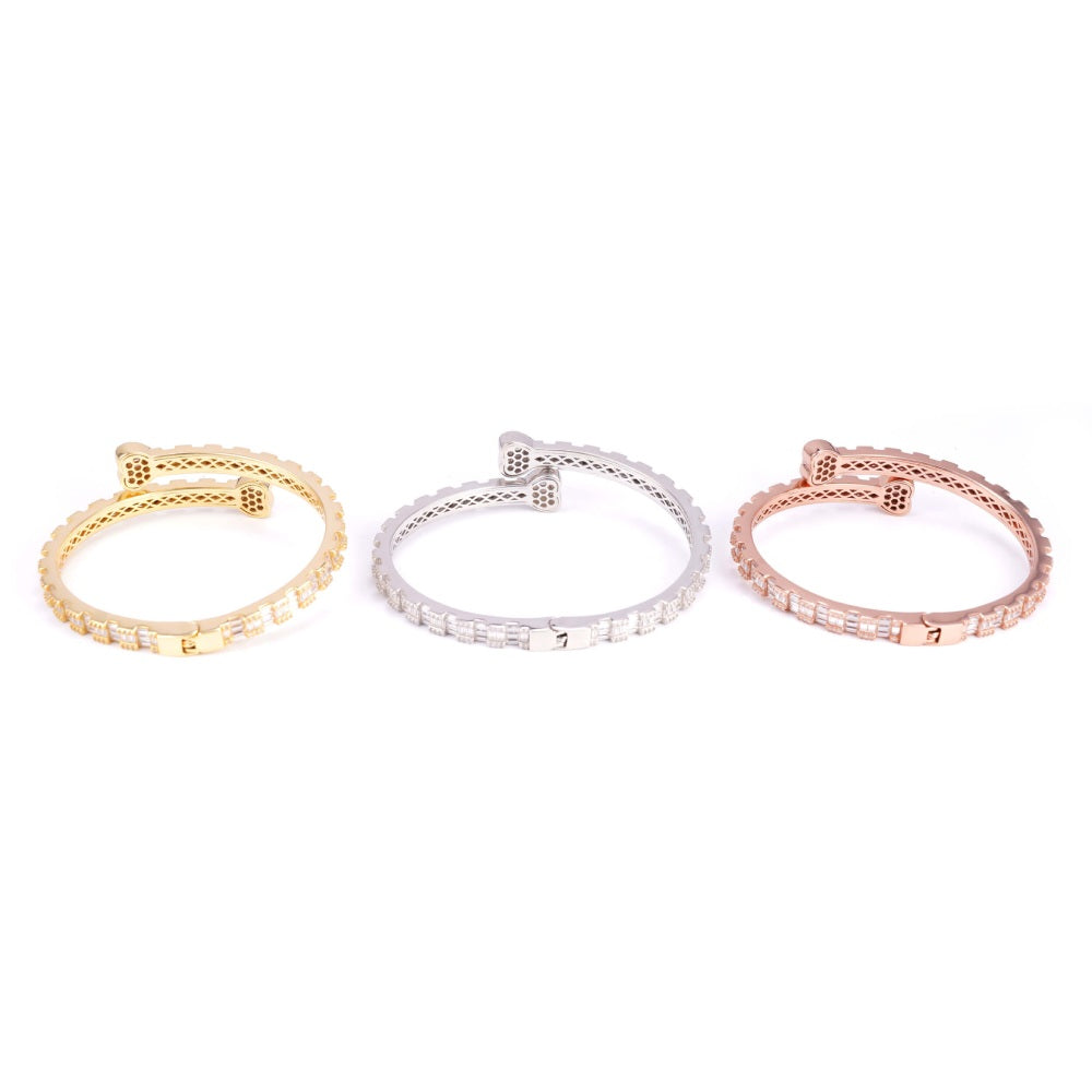 Heart Baguette Moissanite Bangle Bracelet 14K Gold、mySite、hinf8tx79