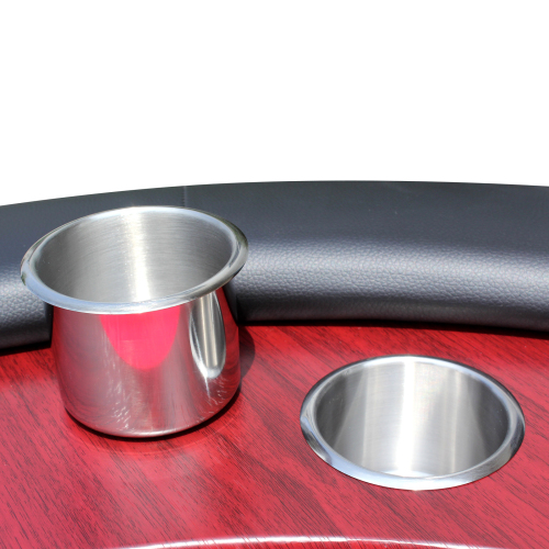 96" Poker Table for 10 Players with Speed Cloth Wooden Texture Racetrack Luna Legs Model 16365 Red、、casual