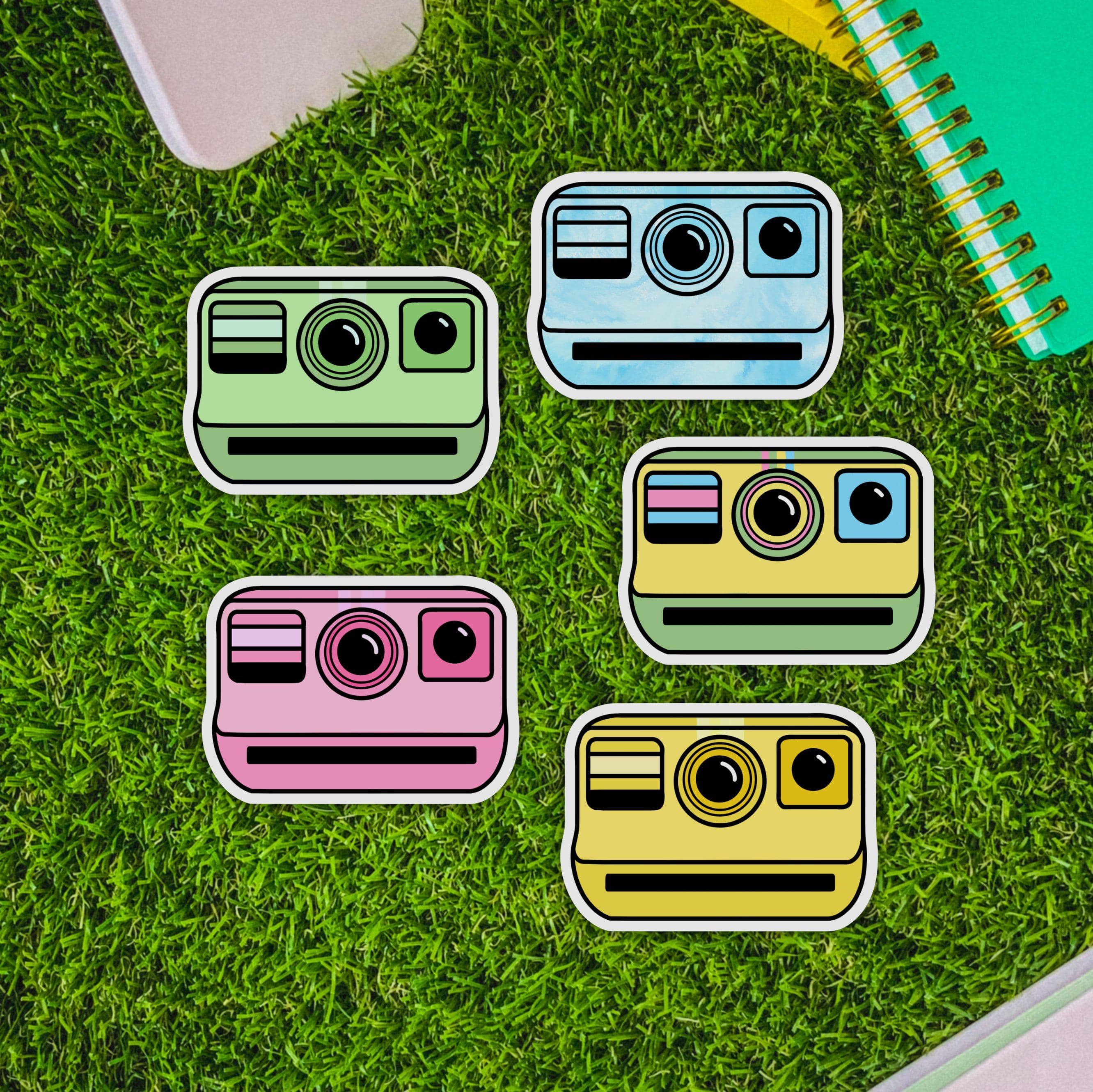  Vintage Camera Aesthetic Sticker 5 Pack、mySite、elrpsem3k