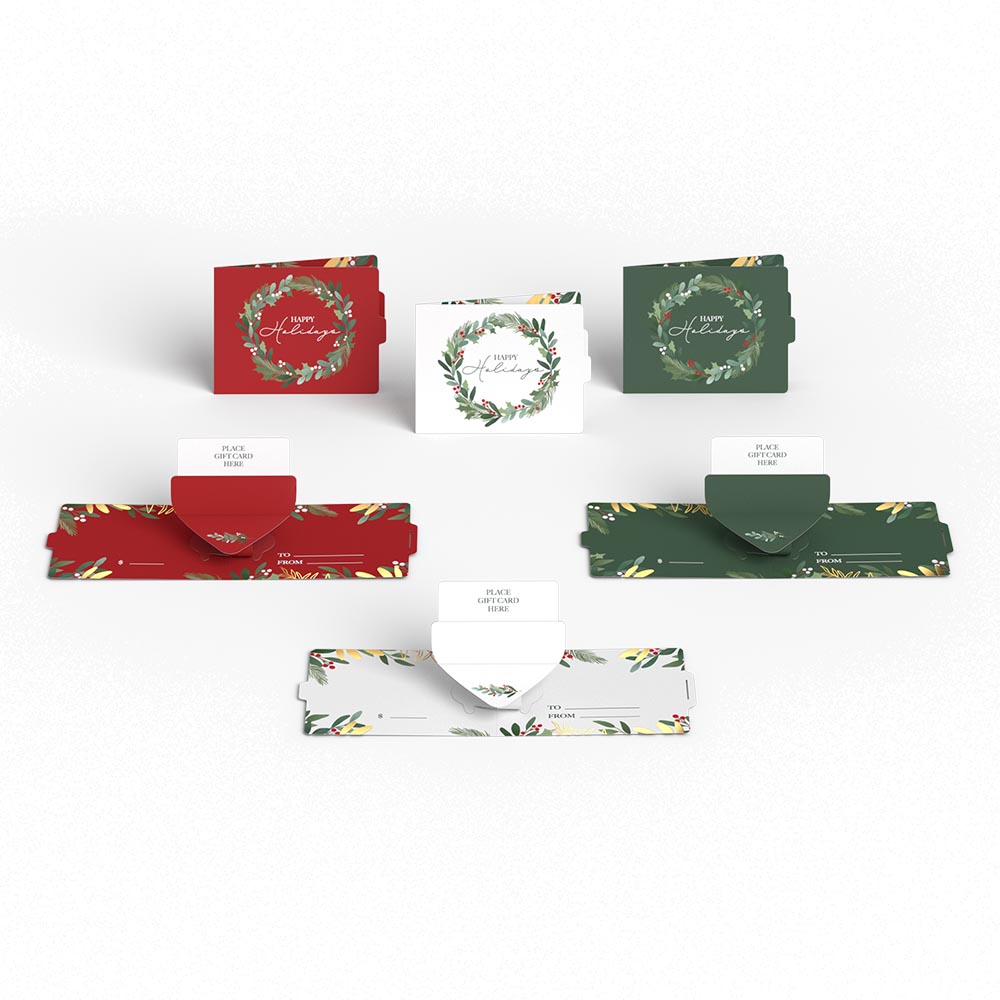 Happy Holidays Gift Card Holders 6-Pack、mySite、solidvoid