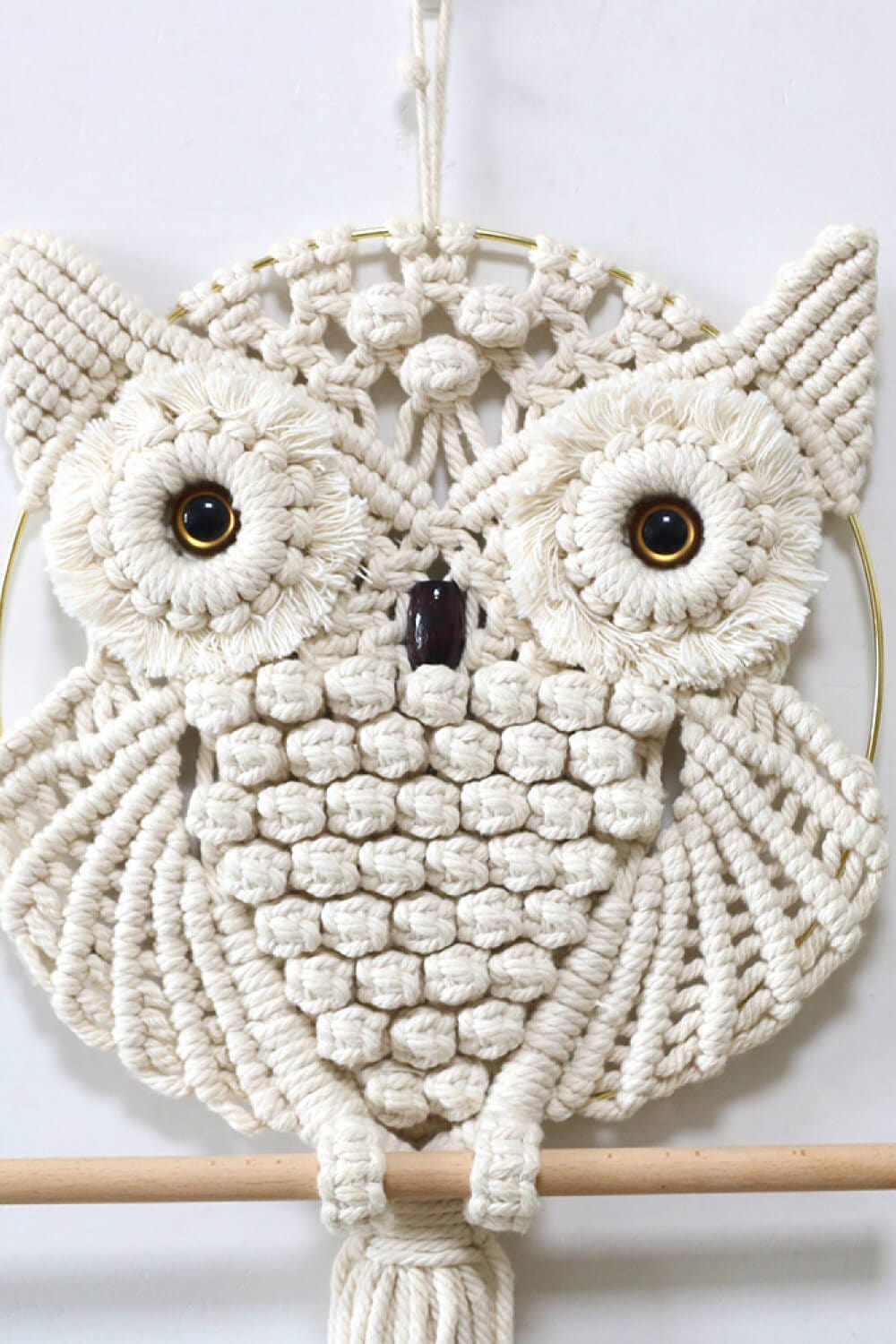 Hand-Woven Owl Macrame Wall Hanging、mySite、g9winljtr