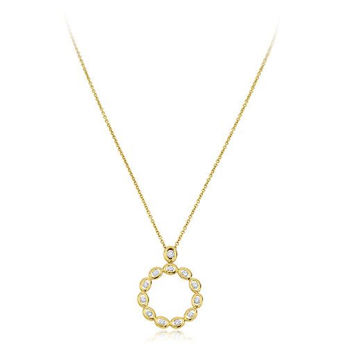 Gumuchian Oasis 18k Yellow Gold Illusion Diamond Pendant、mySite、hinf8tx79