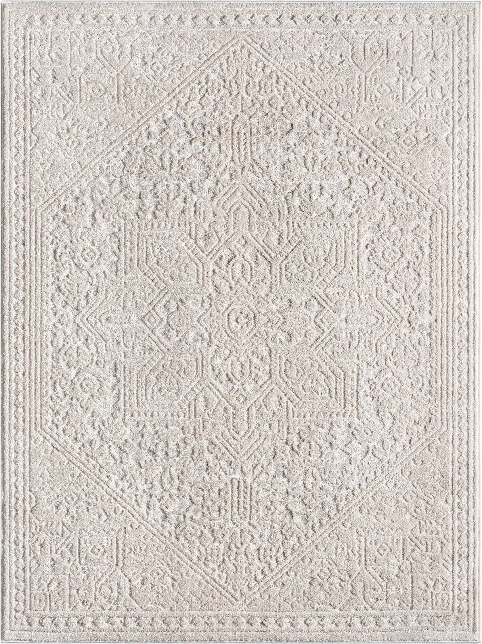 Cloud Medallion Heriz Soft Ivory Rug、mySite、gigharbornorthrealestate