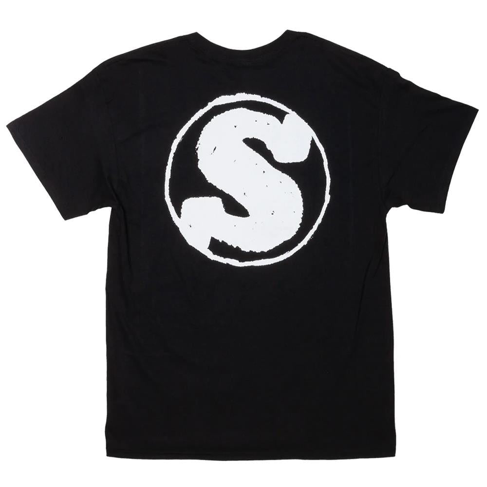  Sunday Hard Print T-Shirt - Black With White Ink、mySite、merchandisen