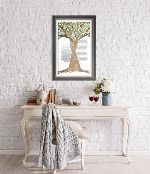  Intertwined Trees Delight Ketubah by Adriana Saipe、mySite、elrpsem3k