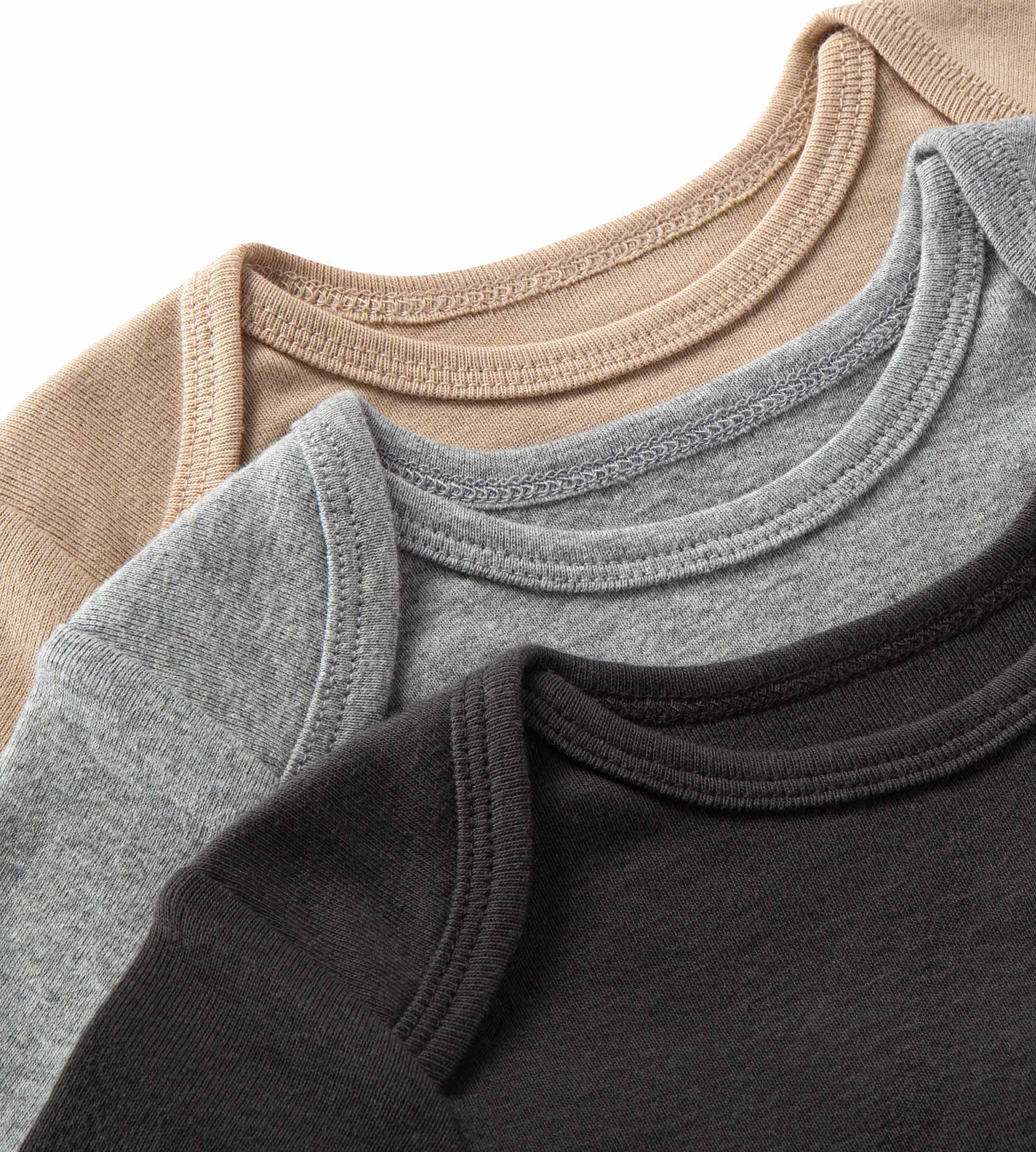  Organic Solid Short Sleeve Bodysuits - Set of 3 - Ash、mySite、layawaytickets