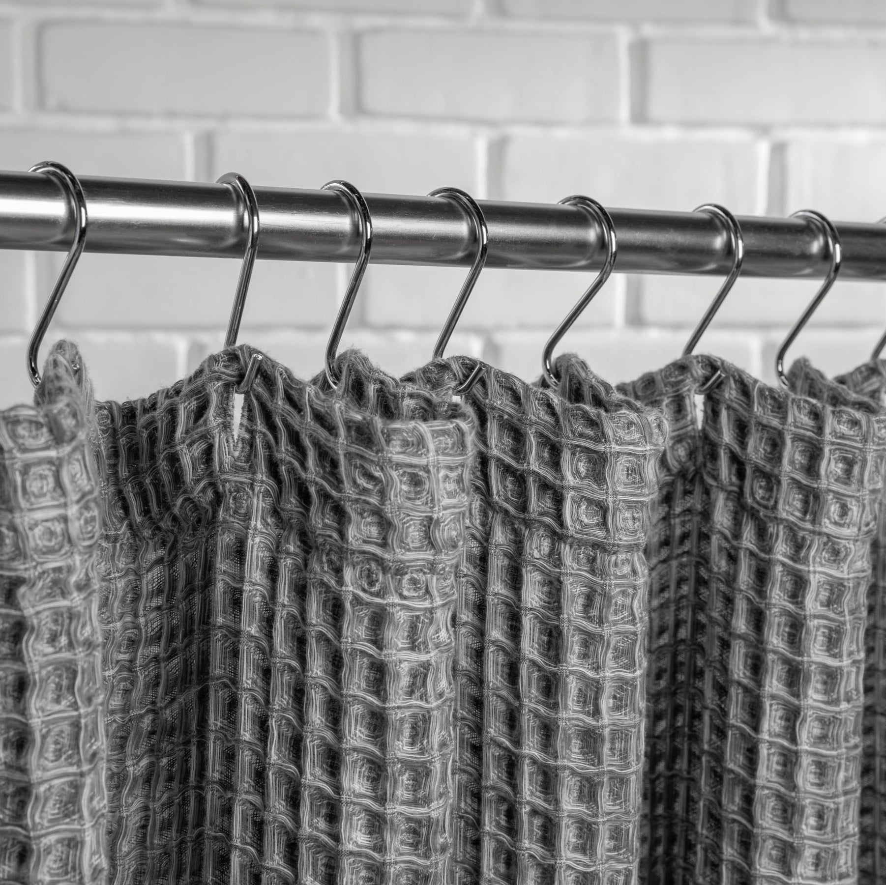  Waffle Shower Curtain (Grey)、mySite、sugarbowlscore