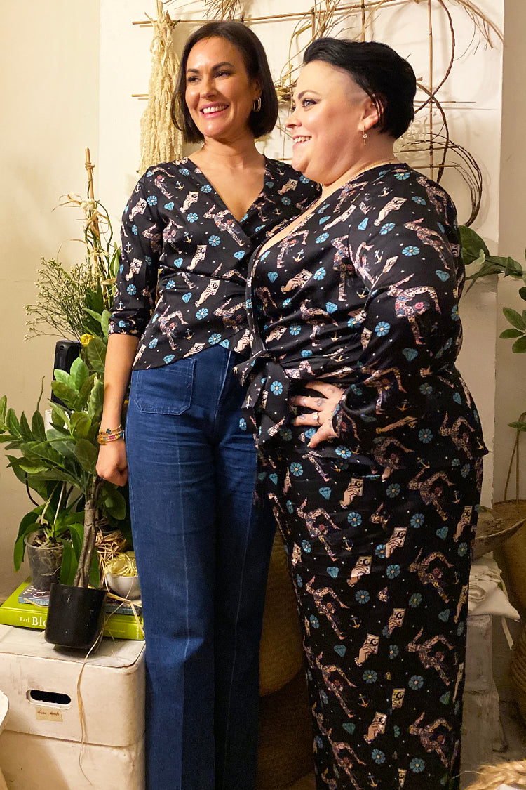 Amy Tattoo Wrap Top、mySite、solidvoid