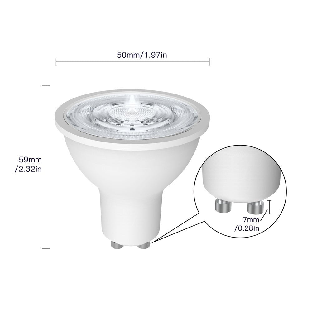 ZigBee GU10 Smart Sync Full Color LED Dimmable Party Light Bulbs RGBCCT 2200-6500K C+W 5W、mySite、fannypackpong