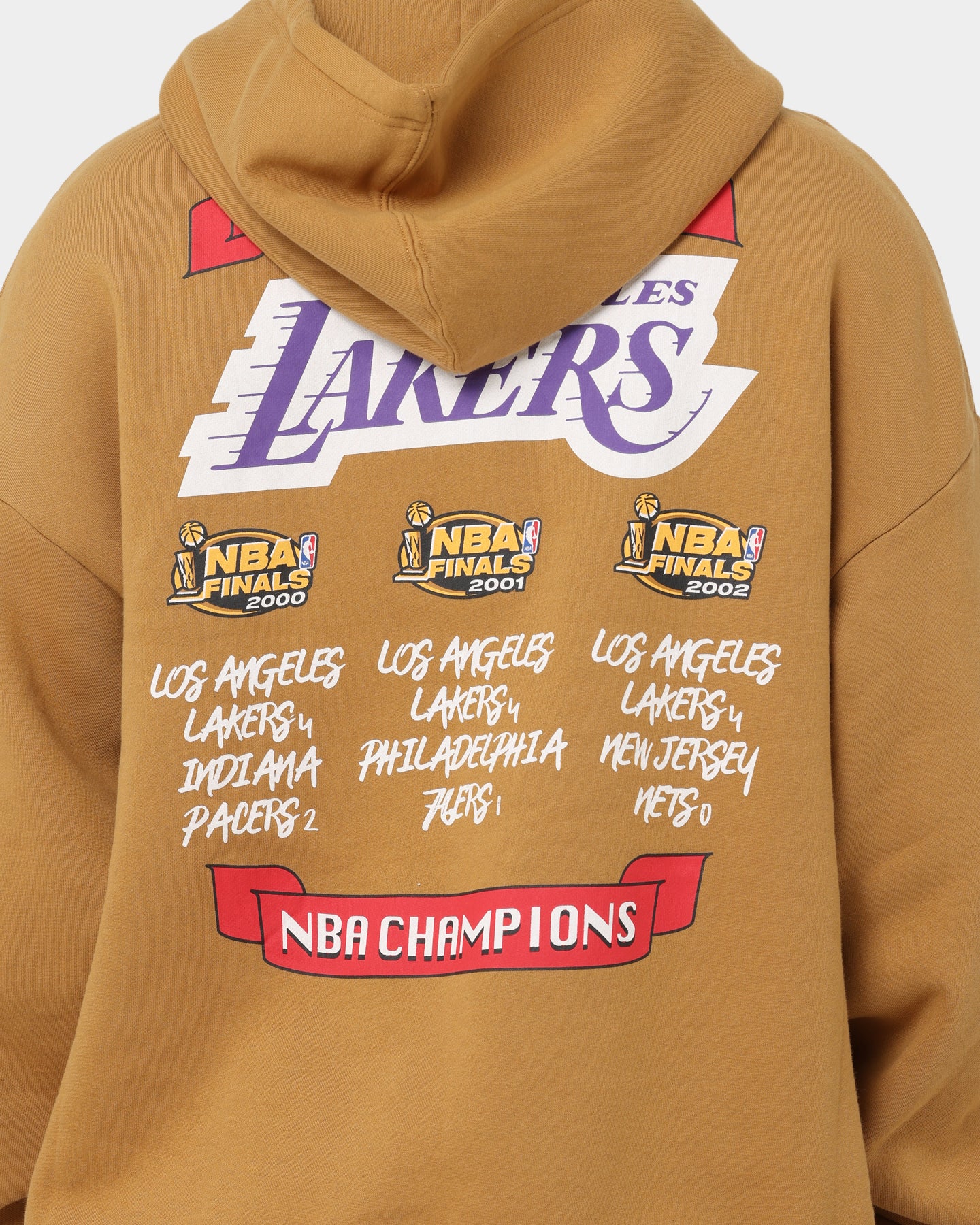 Mitchell & Ness Los Angeles Lakers 3-Peat Hoodie Bone Brown、mySite、zt4zffjzw