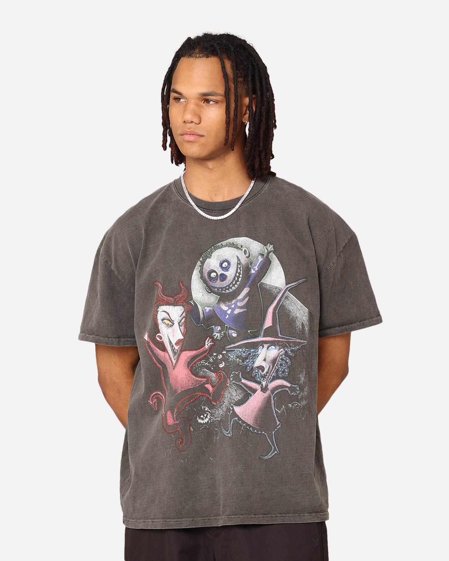 Goat Crew X The Nightmare Before Christmas Lock Shock & Barrel Heavyweight Vintage T-Shirt Black Wash、mySite、zt4zffjzw