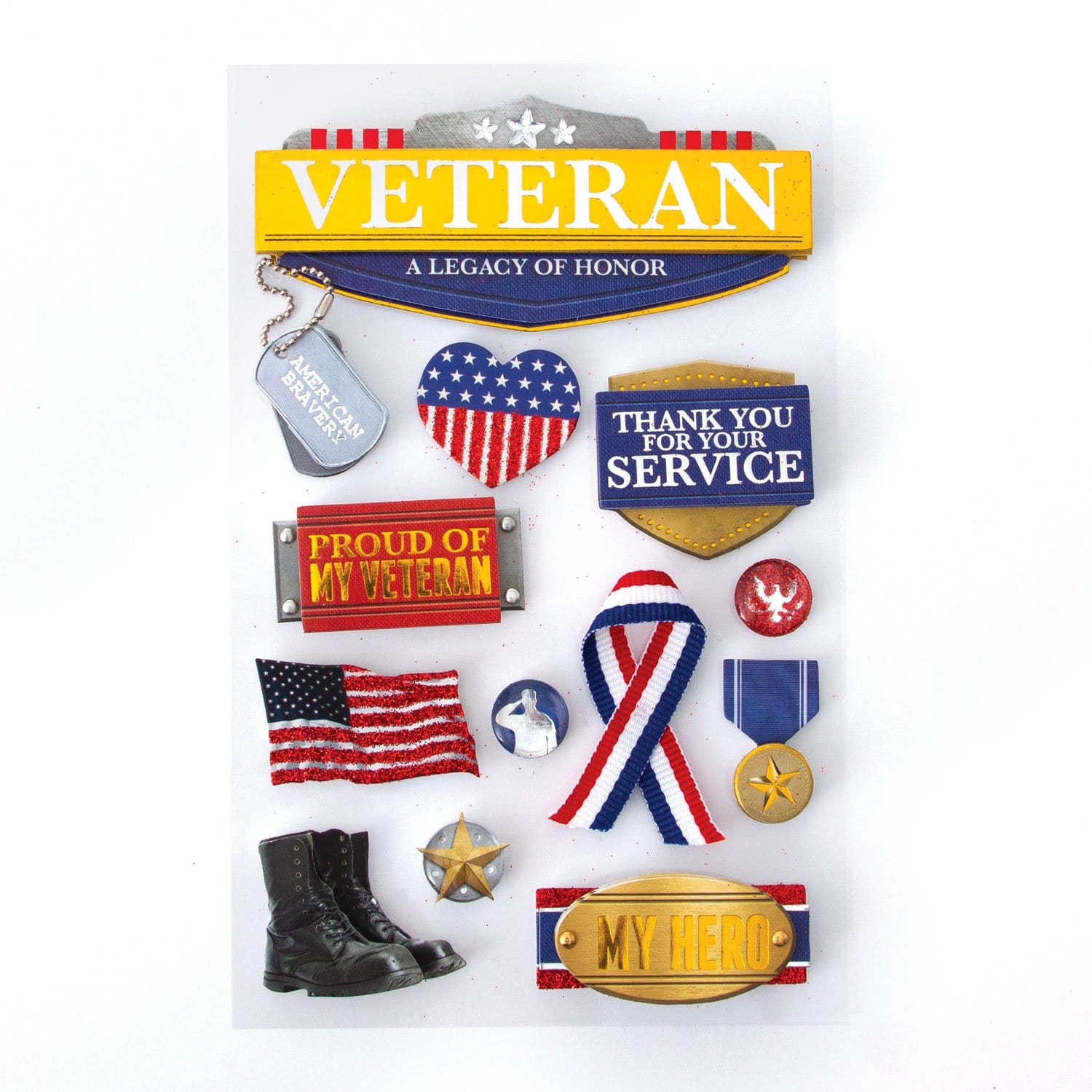  Scrapbook Stickers - 3D Veteran、mySite、ghnorth
