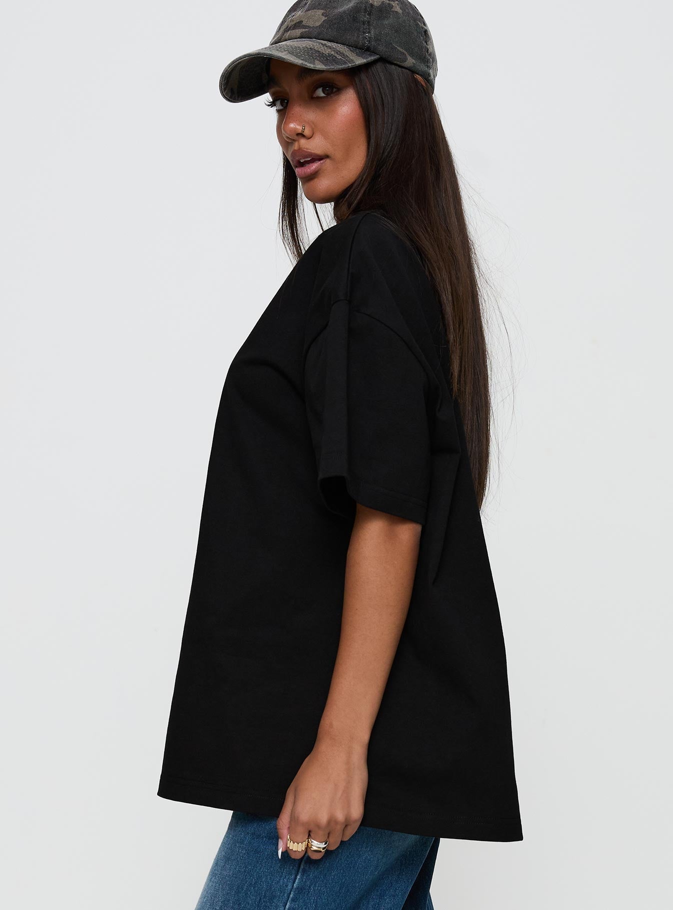 Power Play Active Oversized Tee Black、mySite、solidvoid