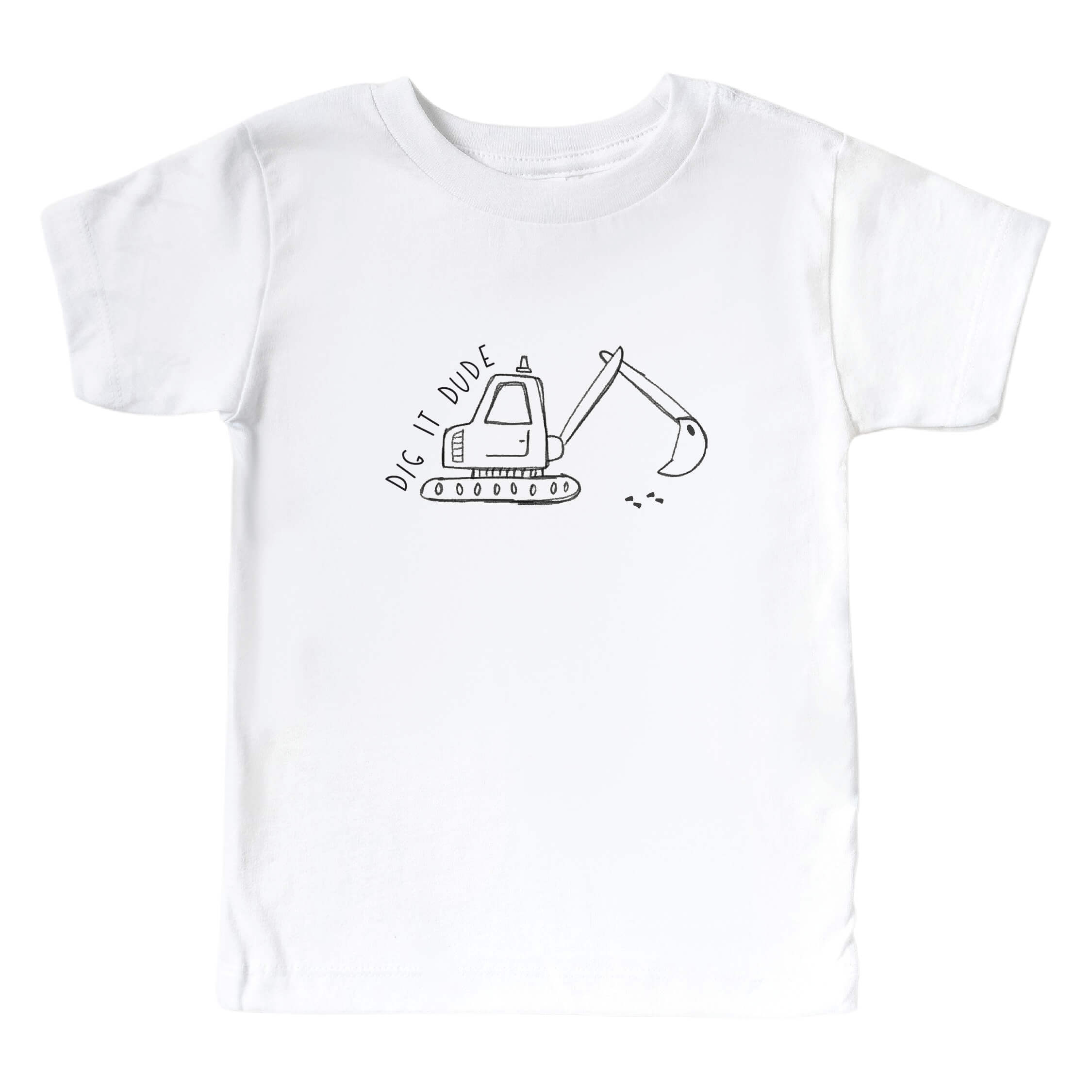  Dig It Dude Kids Graphic Tee | White、mySite、layawaytickets