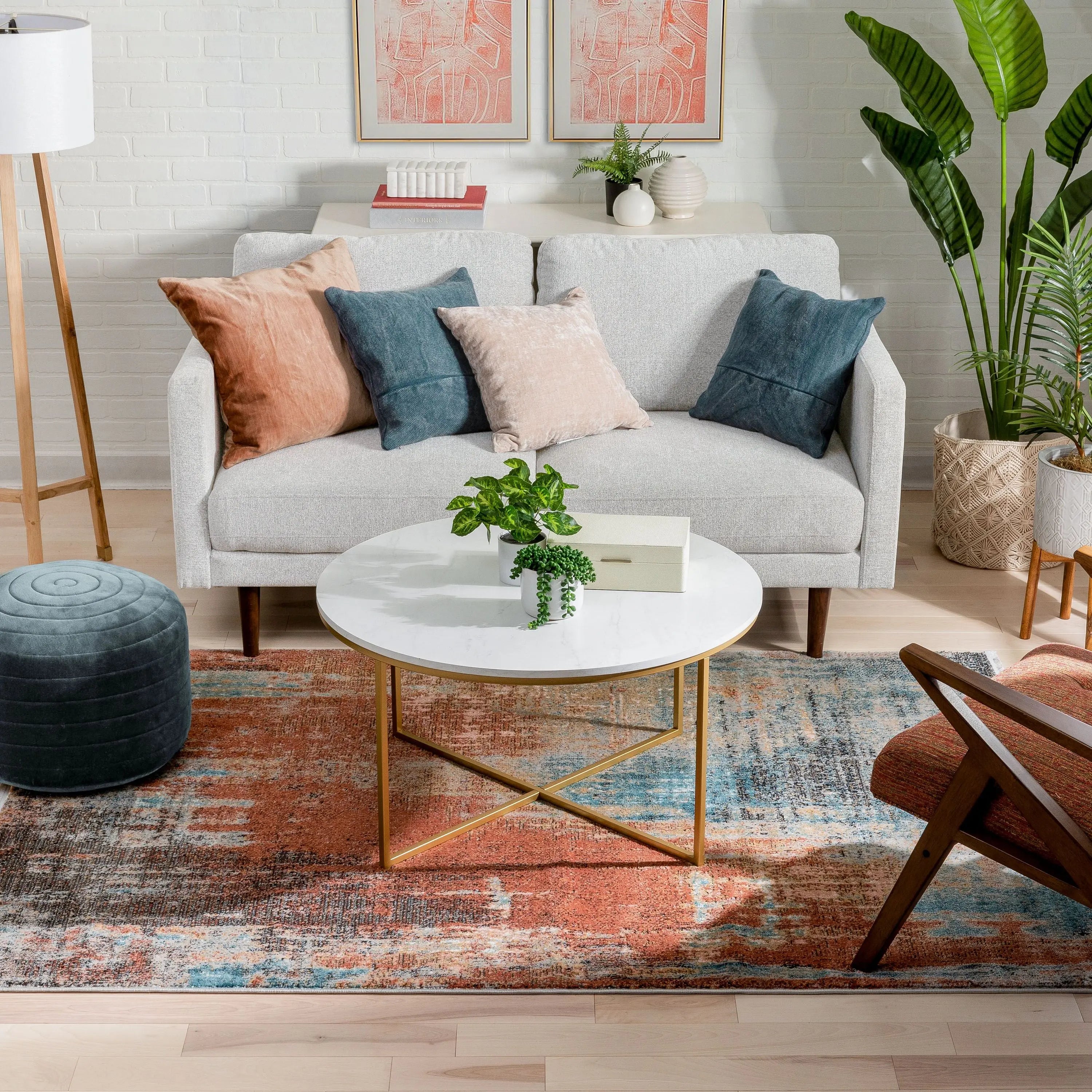 Regen Bohemian Modern Abstract Distressed Multi 2'3 x 7'3 Runner Rug、mySite、gigharbornorthrealestate