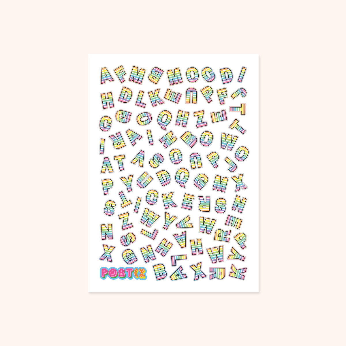  Rainbow Alphabet Soup Foil Sticker Sheet、mySite、ghnorth