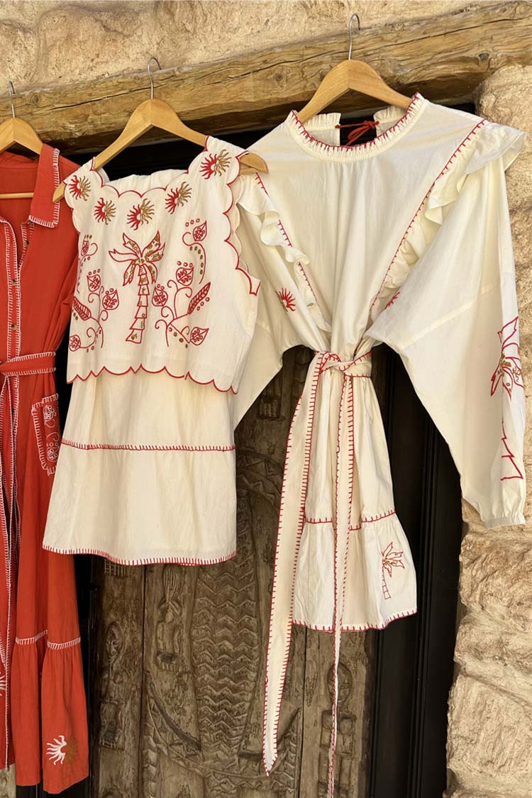 Cream And Red Pollenca Mini Dress Petite、mySite、solidvoid