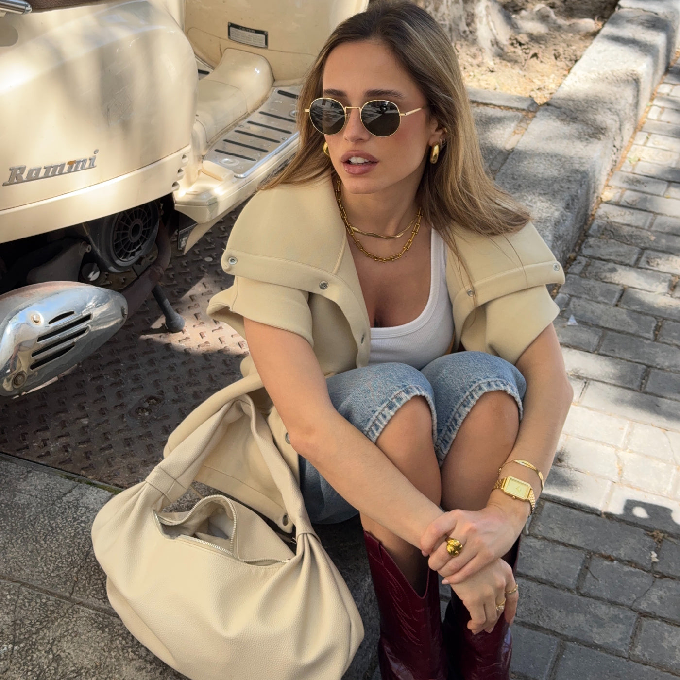 Fluette Watch Steel, Sand Texture Full Gold Colour、mySite、botmansion