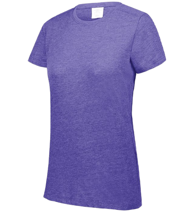 Augusta Women's Tri-Blend Tee - Purple Heather、mySite、noshort