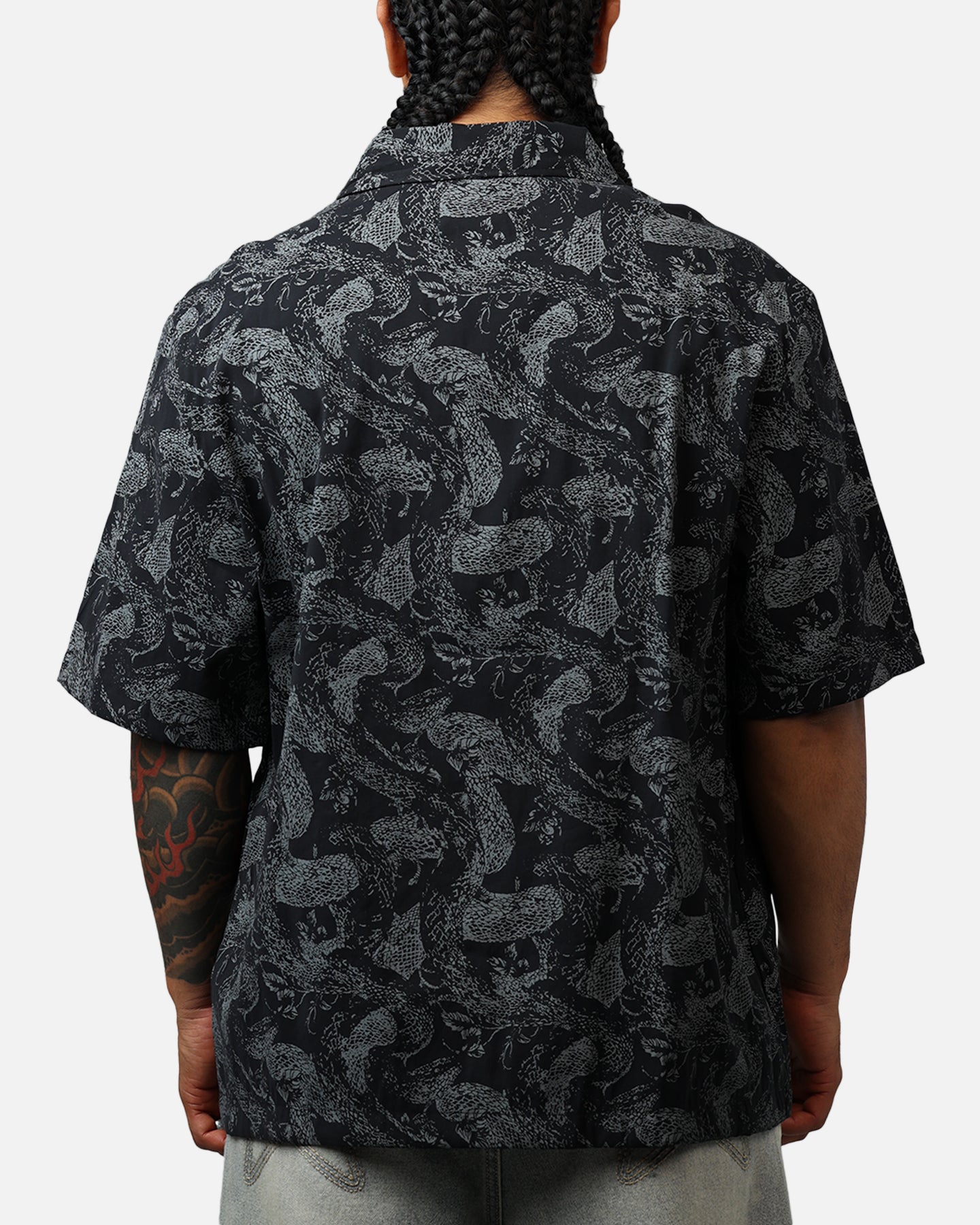 Saint Morta Year Of The Snake Button Up Shirt Black/Grey、mySite、zt4zffjzw